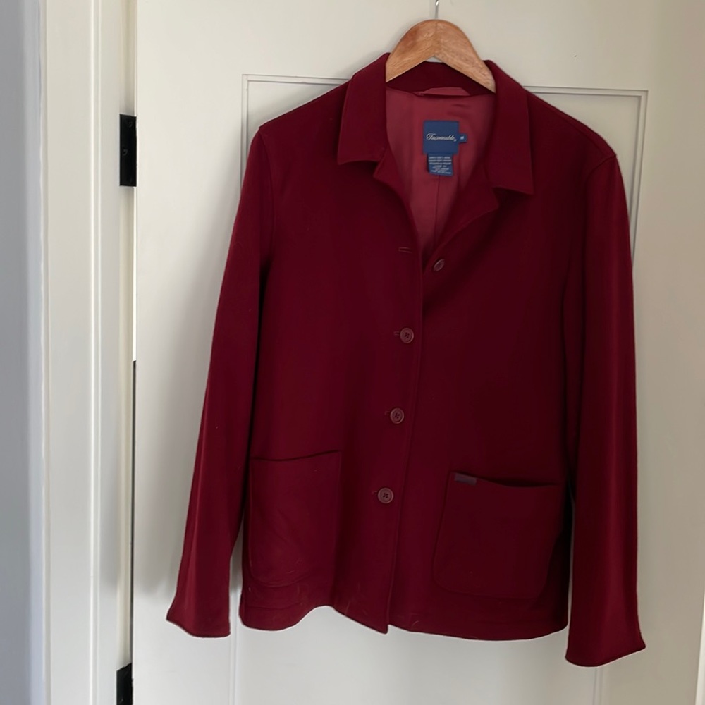 Faconnable burgundy wool jacket